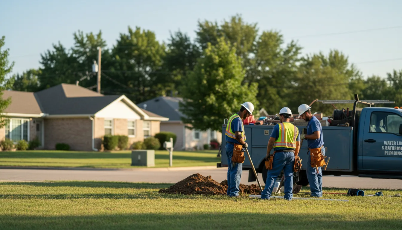 Residential water line and bathroom plumbing service in Steen, MN